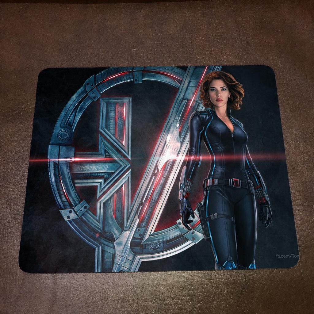 Lót chuột máy tính Marvel BLACK WIDOW PNG - Mẫu 1 Mousepad cao su êm ái, nhận in theo yêu cầu