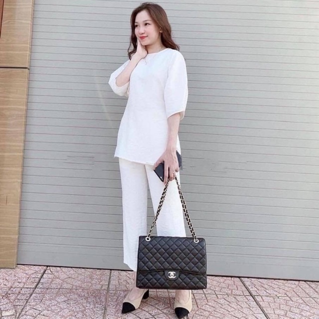 Set tay phồng vải tacta