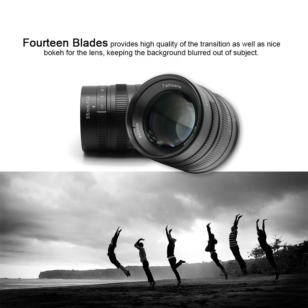 ỐNG KÍNH 7ARTISANS 55MM F1.4 CHO FUJIFILM FX đời II