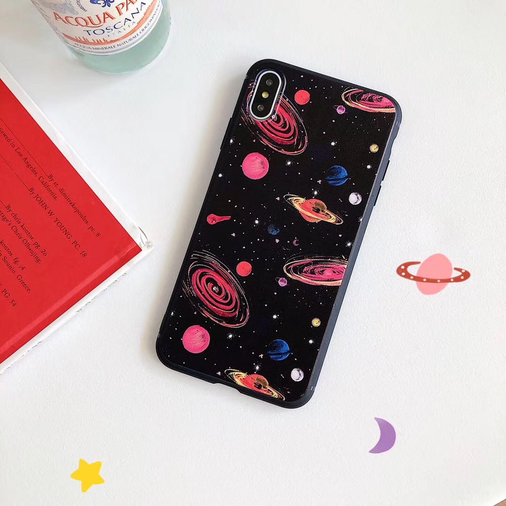 Ốp lưng TPU mềm hình vụ trụ cho IPhone X XR XS max 6s 7 8Plus | BigBuy360 - bigbuy360.vn