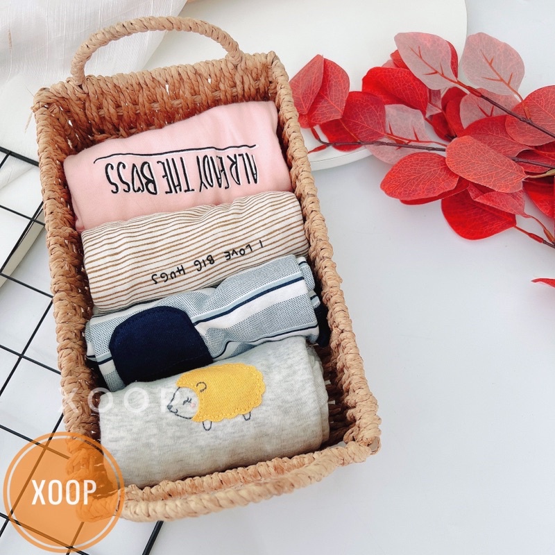 Sét 3 body chip dài tay cho bé hàng xuất các hãng