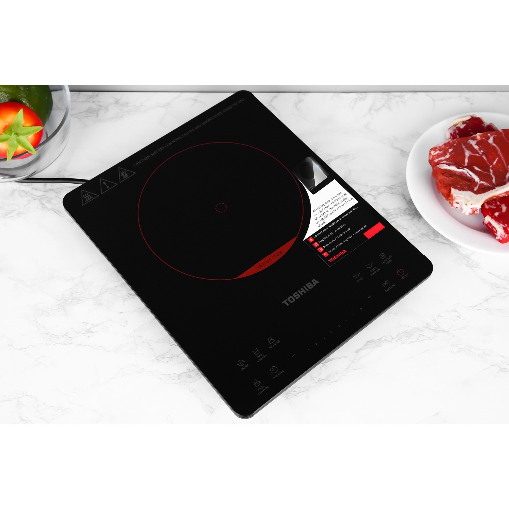 Bếp từ Toshiba IC-20S1PV- 6 chế độ nấu, Tặng kèm nồi - Hàng chính hãng bảo hành 12 tháng, chất lượng Nhật Bản