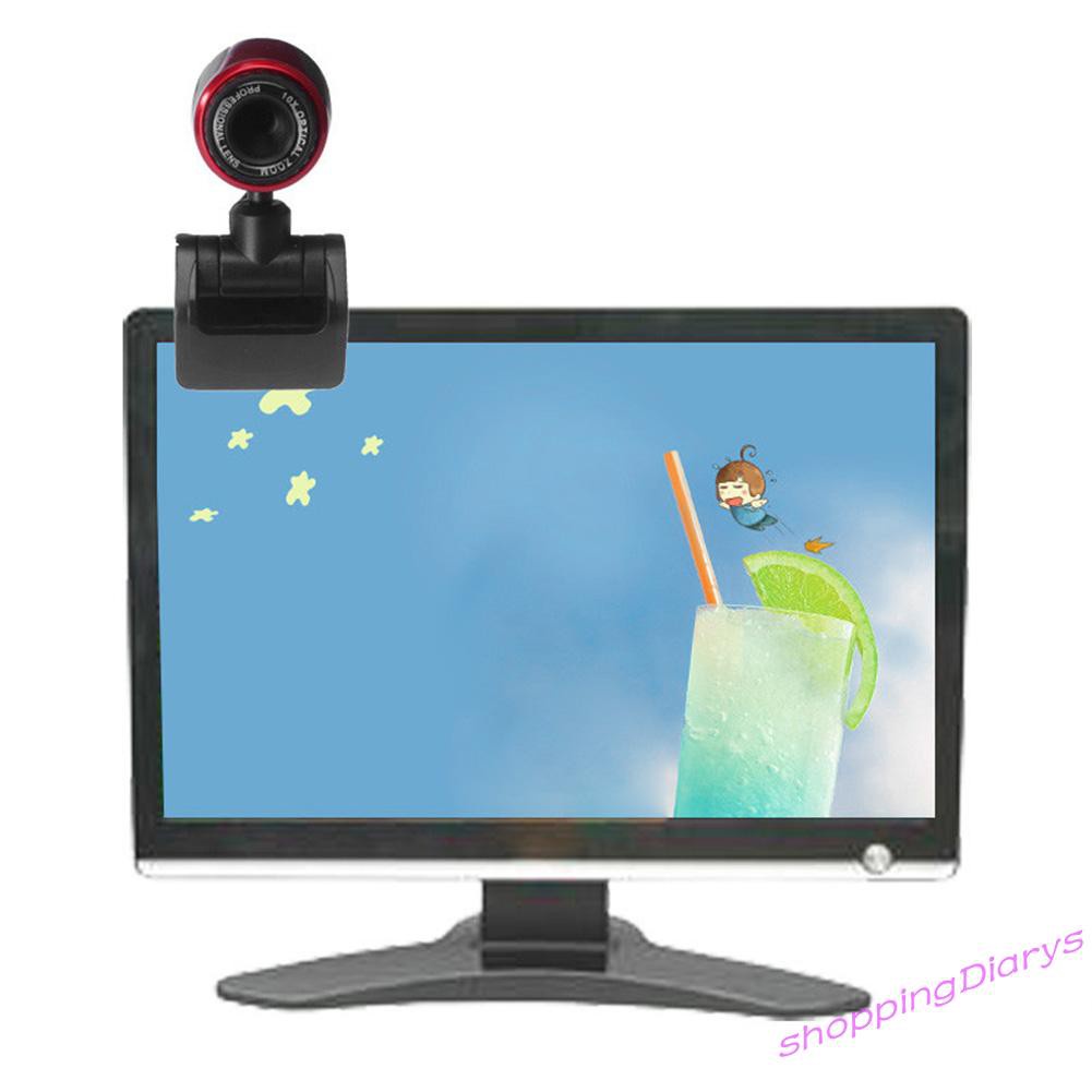 ✤Sh✤ USB 2.0 Web Camera for Live Streaming Video Conference HD Webcam with MIC