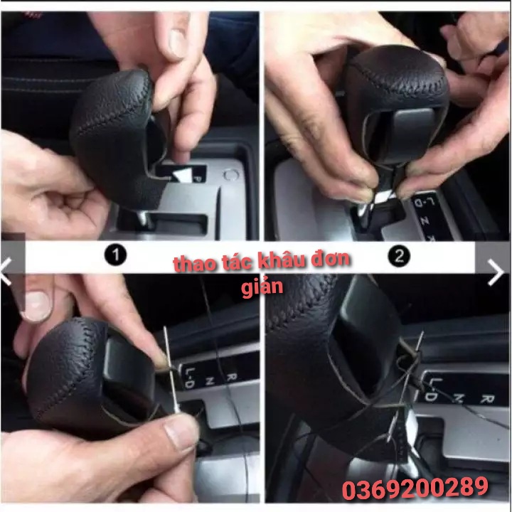 Bao da bọc cần số Hyundai i10, Accent, Elantra, Tucson, Santafe số tự động bằng da bò, shop sẽ gọi lại xác nhận xe