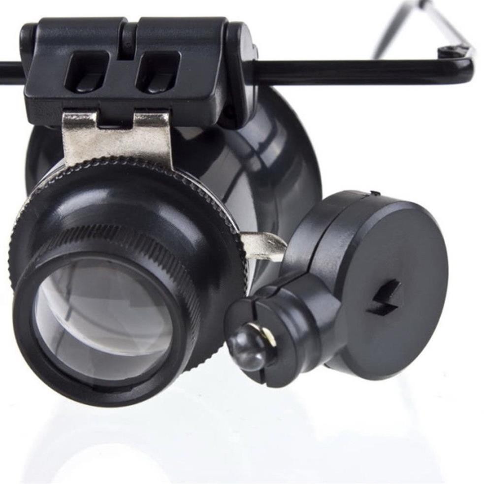[FREE SHIP =&gt; 50K ] Kính lúp đeo zoom 20 lần có đèn led Tặng kính lúp Magnifier