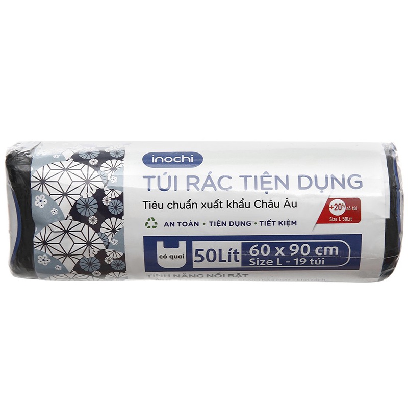 [Inochi] Túi Rác Tiện Dụng SOJI 50L x 19 Túi (Size L)