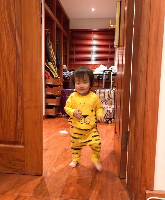 Bộ nỉ hổ vàng HM cho bé