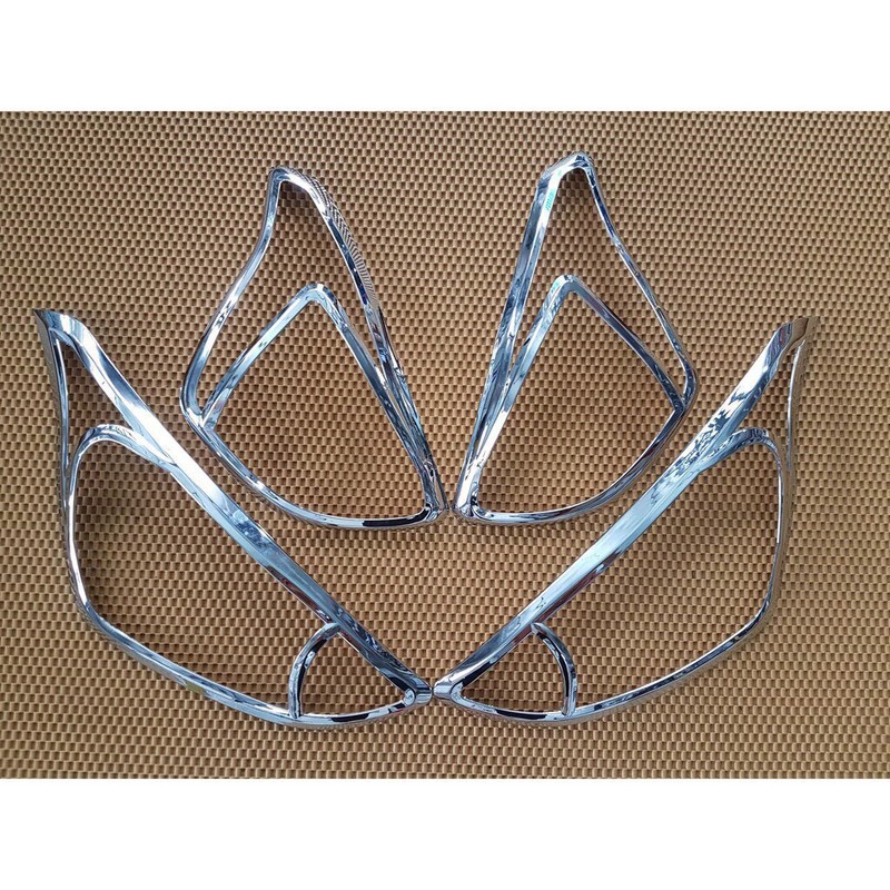 Ốp Viền Đèn Pha Hậu Xe Grand I10 hatback 2014 -2020 mạ Crom cao cấp