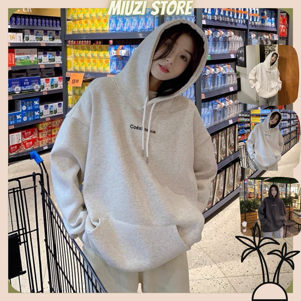 Áo hoodies nam nữ họa tiết giản đơn Miuzi,áo khoác nỉ thời trang unisex DT040 | BigBuy360 - bigbuy360.vn