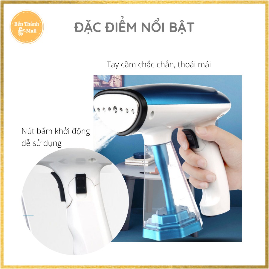 Bàn là (bản ủi) hơi nước cầm tay [Thế hệ mới] [Công suất cực mạnh 1500W]