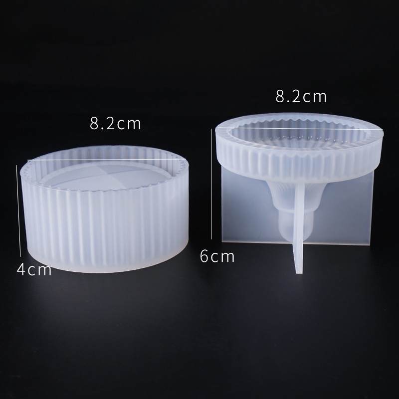 Khuôn Silicon Lưu Trữ Cốc Pha Lê Kèm Nắp Đổ Resin Thạch Cao DIY