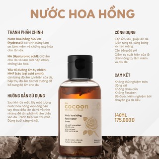 Nước hoa hồng Cocoon 140ml