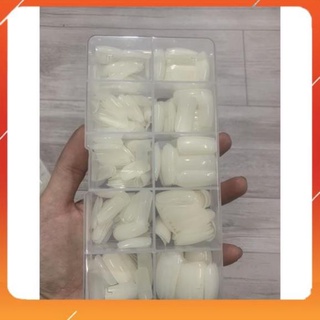 Móng úp chân (dài) màu trắng đục