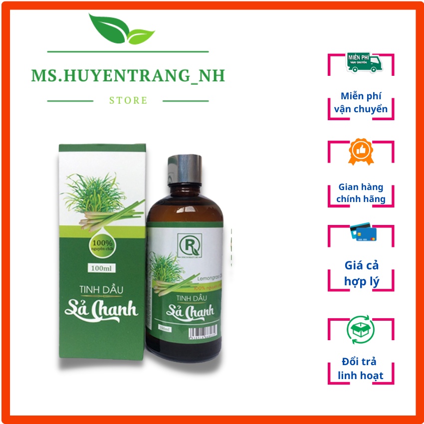 Tinh dầu sả chanh loại lớn thể tích 100 ml xông phòng khử mùi đuỗi muỗi khử khuẩn diệt khuẩn phòng bệnh chống cảm cúm.