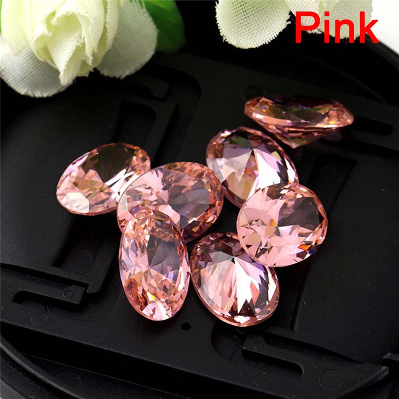 Đá zircon hình bầu dục kích thước 10mmx14mm dùng làm đồ trang sức