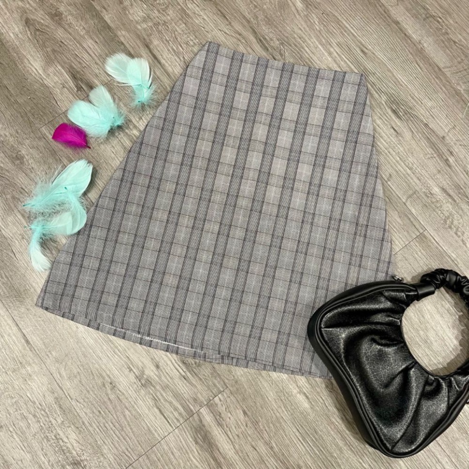 [HCM] Chân váy nữ, chân váy nữ sọc caro from chữ A trên gối xinh xắn SKUCV-06 | BigBuy360 - bigbuy360.vn