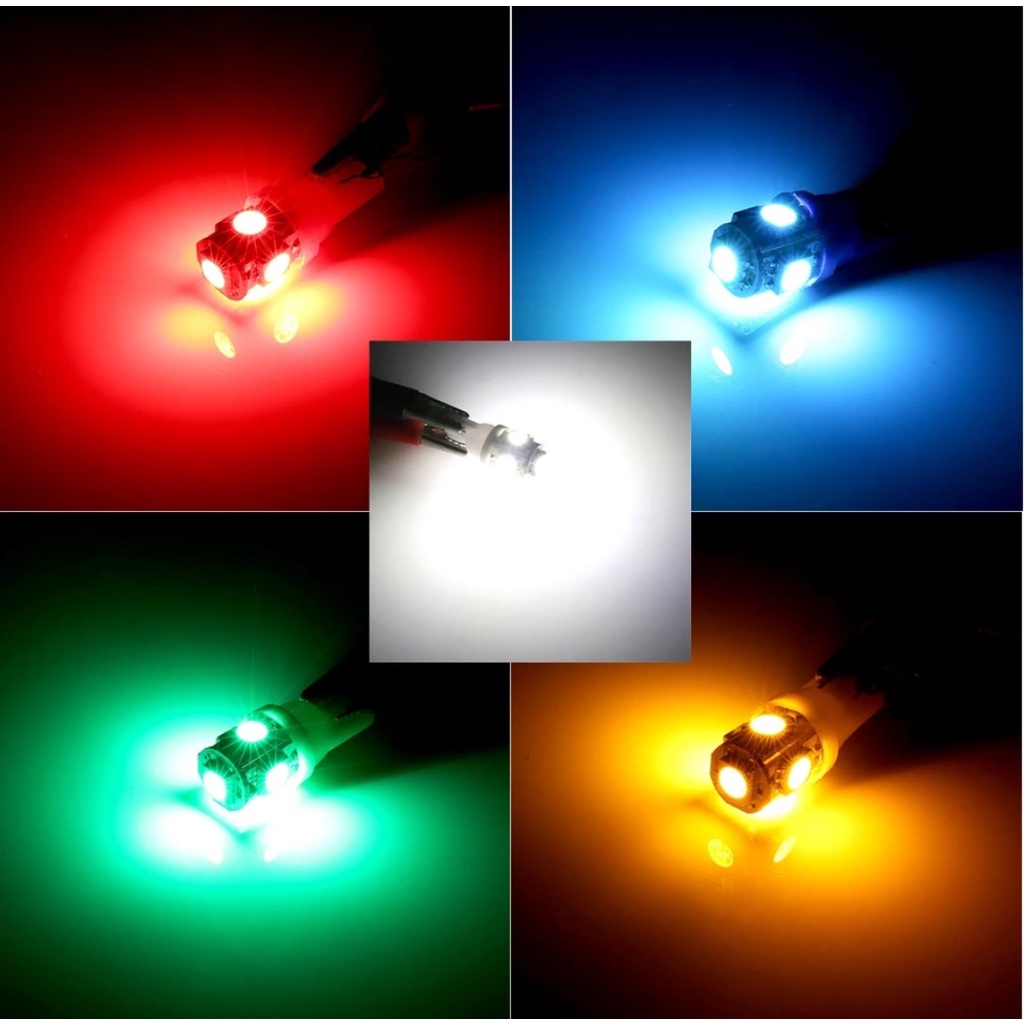 Đèn led xinhan 5 tim, đèn demi 5 tim siêu sáng chân t10 gắn xe máy, oto