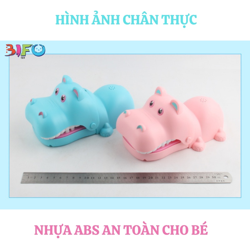 Đồ chơi khám răng hà mã xanh đáng yêu cho bé (Size lớn)