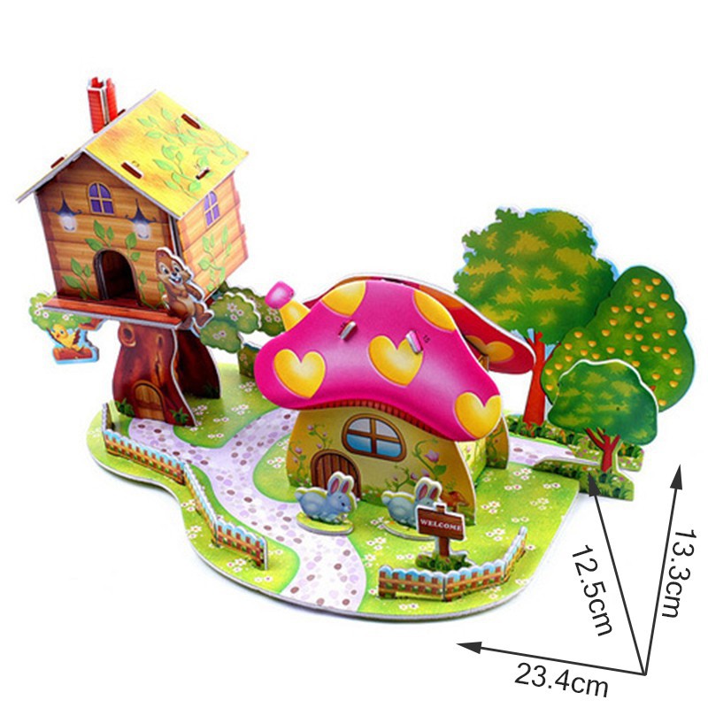 Đồ chơi xếp hình lâu đài 3D cho trẻ em