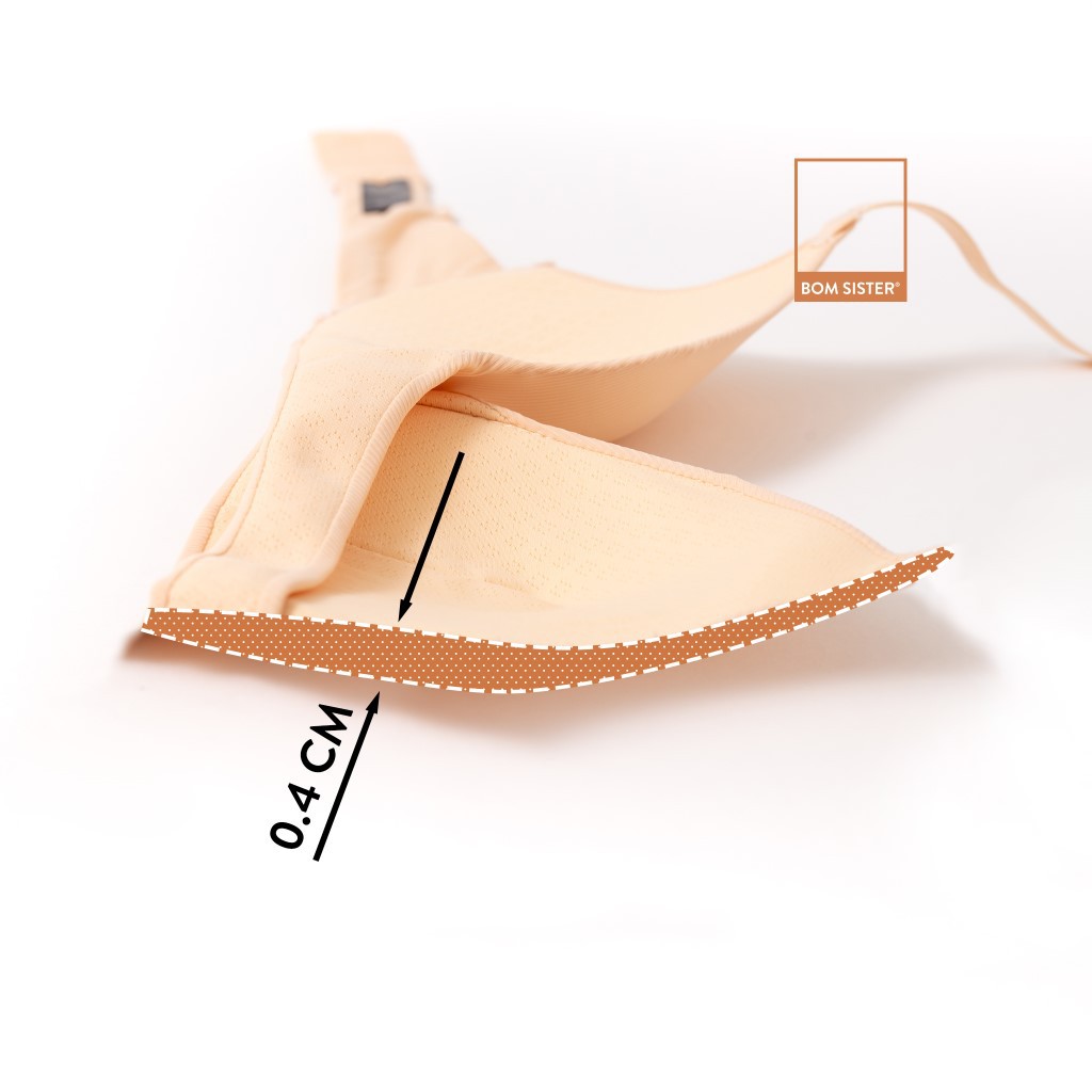 Áo lót mút mỏng thun lạnh không gọng vạt chéo màu trơn nâng ngực tư nhiên BOM SISTER A235 | BigBuy360 - bigbuy360.vn