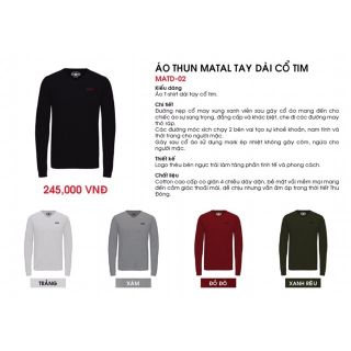 Áo thun matal cổ tim
