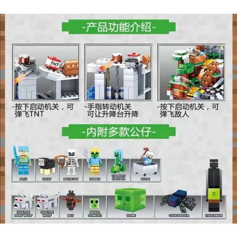 ┇✇Bộ Đồ Chơi Lắp Ráp Lego Ngôi Nhà Cây Cối Minecraft