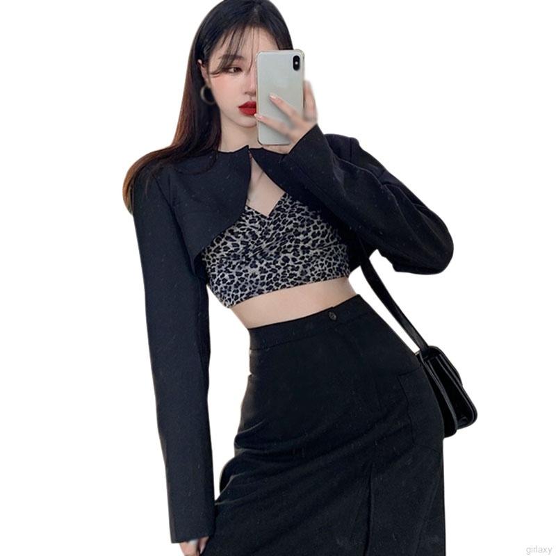 Áo Hai Dây Cổ Chữ V Họa Tiết Da Báo Gợi Cảm Cho Nữ