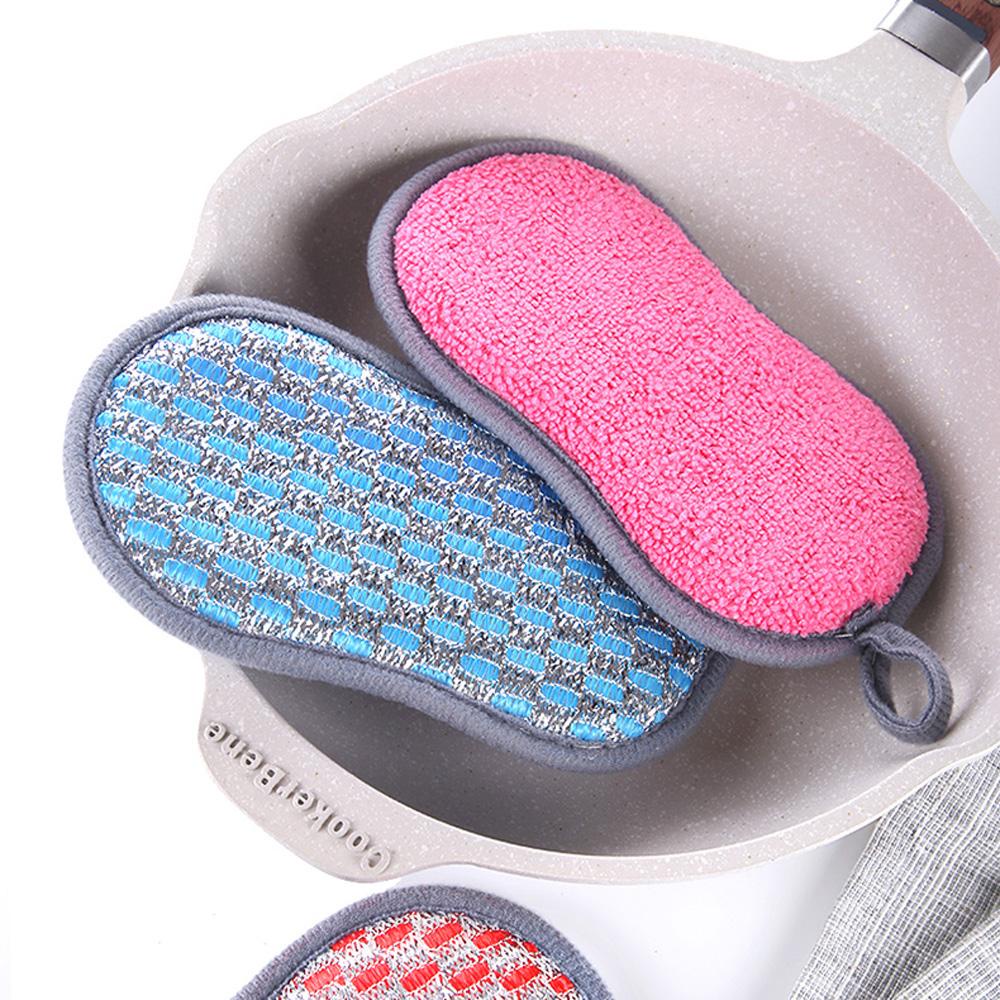 Cọ Rửa Chén Hai Mặt Bằng Sợi Micro Tiện Dụng Cho Nhà Bếp