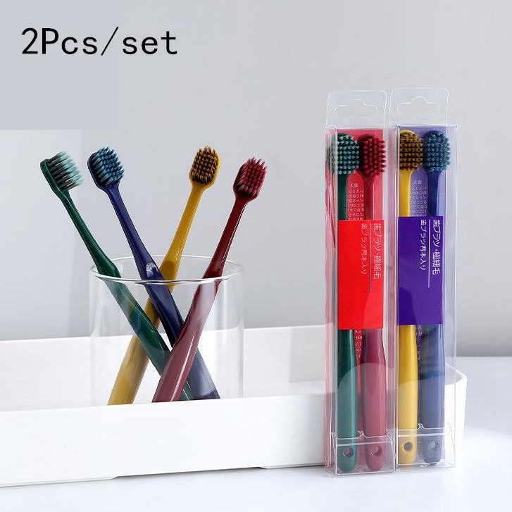 Set 2 Bàn Chải Lông Mềm Than Tre Hoạt Tính Kháng Khuẩn Xuất Nhật -TapHoaXanh-124