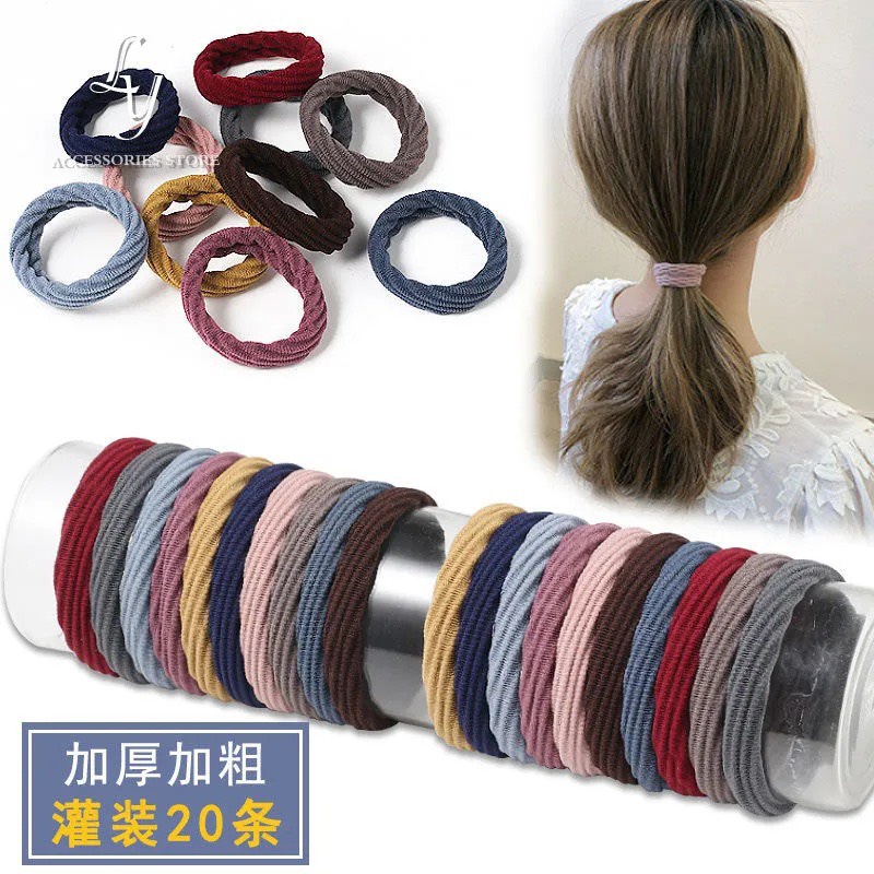 Set 20 Dây Chun Buộc Tóc Nữ Vải Cute Nhiều Màu Bền Giá Rẻ Size 5cm DC41 JOLY