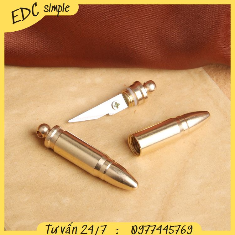 Móc khoá EDC sinh tồn du lịch thiết kế đồng thau bền đẹp