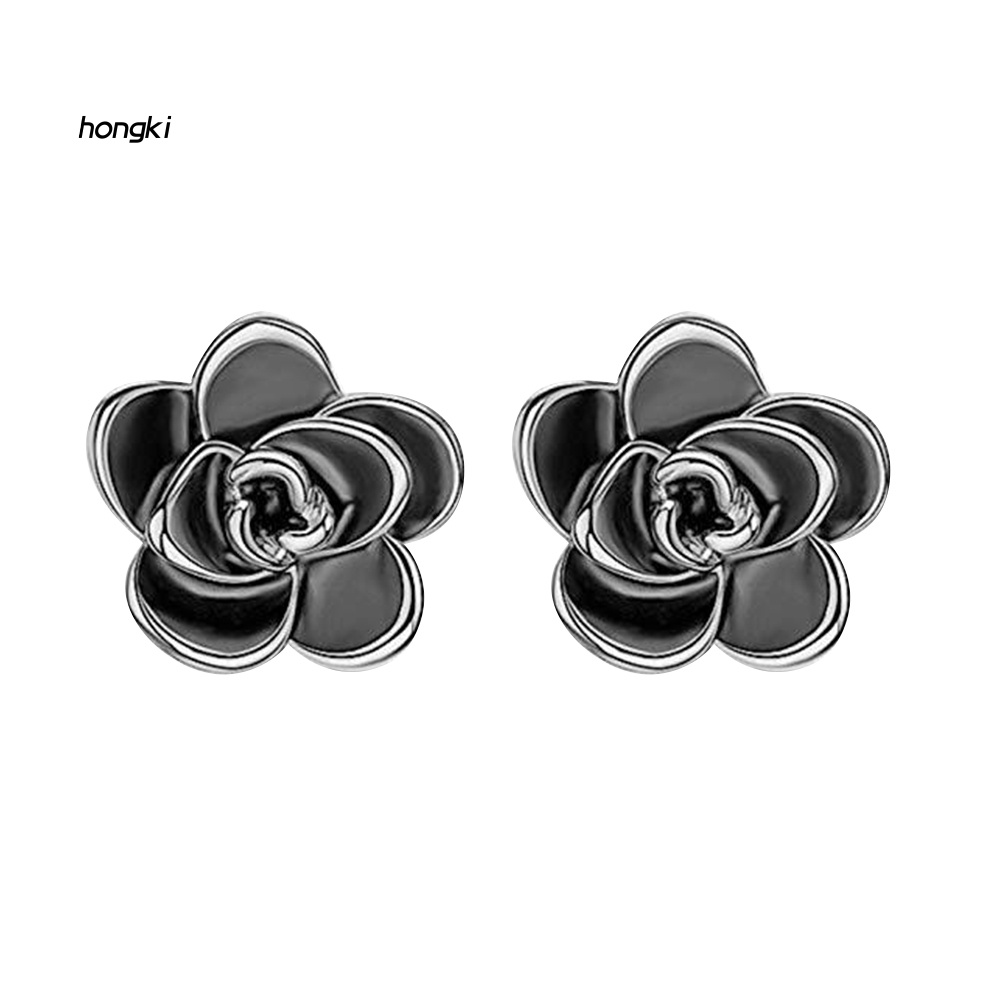 Bông Tai Hình Hoa Hồng Thanh Lịch Cho Nữ