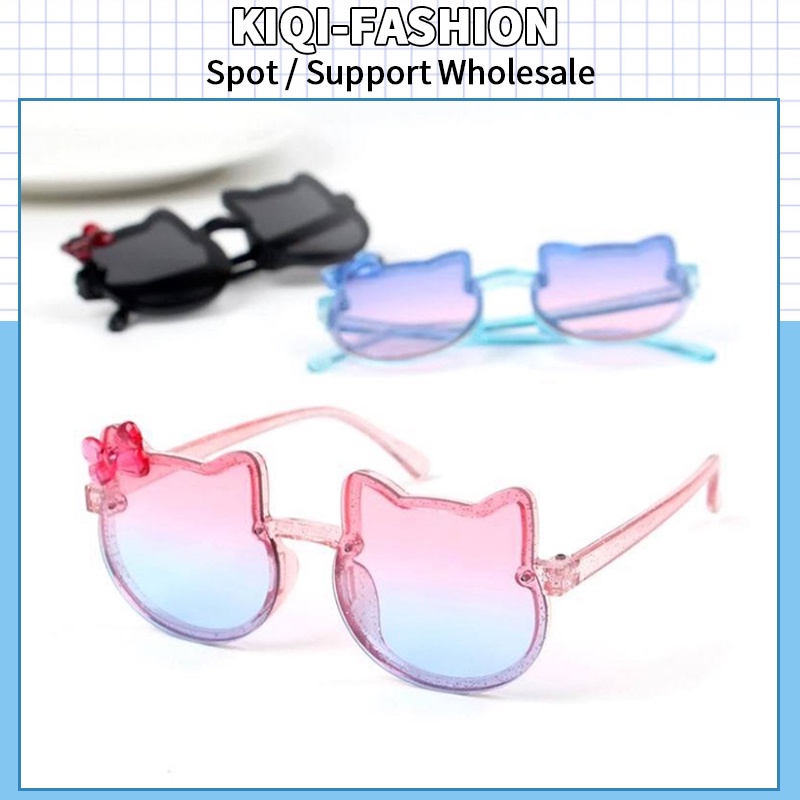 Mắt Kính Chống Tia Cực Tím Hình Mắt Mèo Dễ Thương Cho Bé Gái