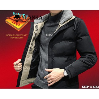 [HOT 2022] Áo khoác phao nam 2022  dày giữ nhiệt - Áo phao nam cao cổ siêu ấm cổ áo có lót lông