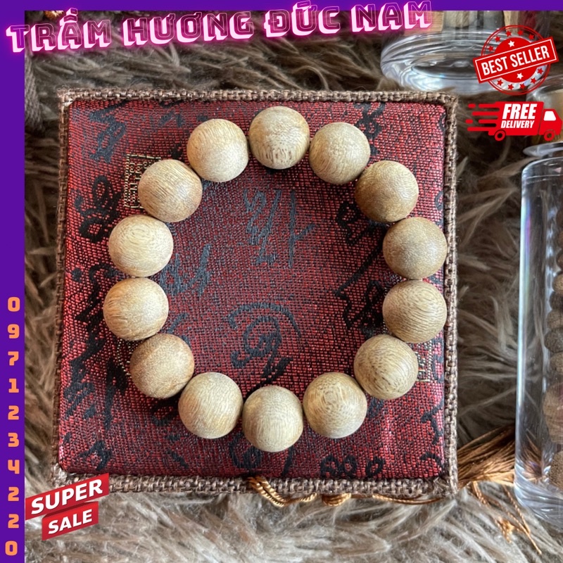 Vòng Tay Trầm Hương Tốc Kiến Rừng Tự Nhiên Để Mộc Không Keo Sáp Thơm Ngọt Vĩnh Viễn , Vòng Trầm Hương