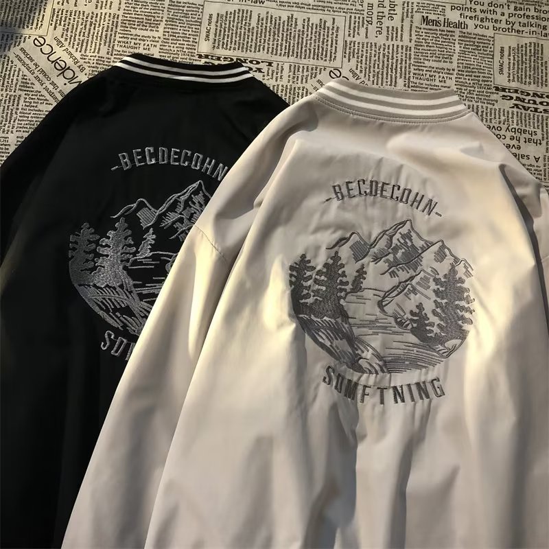 Áo Khoác Bóng Chày Tay Dài Thêu Họa Tiết Cổ Điển Thời Trang Cho Nam Và Nữ