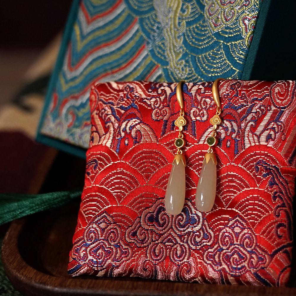 Khuyên Tai Dáng Dài Phong Cách Vintage Sang Trọng Dành Cho Nữ