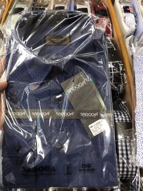 Áo sơ mi nam trẻ dài tay công sở slim fit body Sadoga ảnh thật