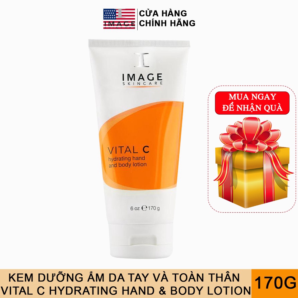 [CHÍNH HÃNG]  Kem Dưỡng Ẩm Chống Khô Da Tay Và Toàn Thân Image Skincare Vital C Hydrating Hand &amp; Body Lotion 170g
