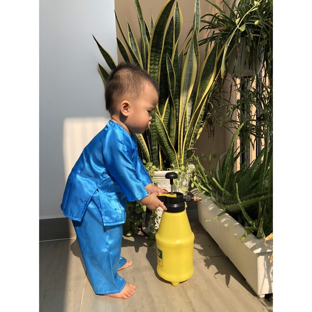 Đồ lam đi chùa cho bé - áo bà ba cho bé trai bé gái ( ĐỦ SIZE) đủ màu - chất lụa siêu mát xinh xắn