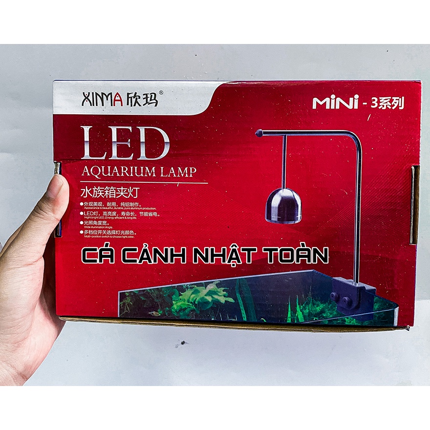 ĐÈN LED XINMA MINI 3W KẸP BỂ CÁ CẢNH MÀU TRẮNG