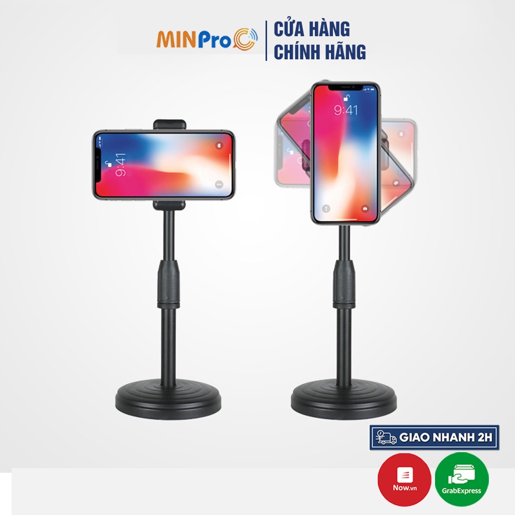 Giá đỡ điện thoại để bàn kẹp chống lưng 360 giá livestream cho iPhone Samsung Xiaomi Tablet MINPRO