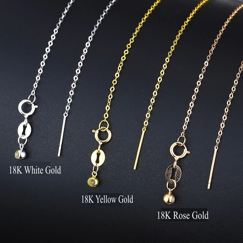 Vòng cổ Mạ Vàng 18K 18K Au750 18inch Có Thể Điều Chỉnh Dành Cho Nữ