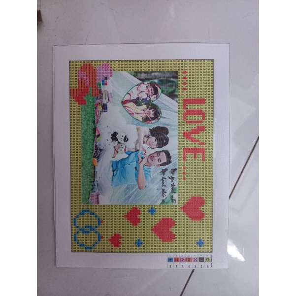 Tranh để bàn đính đá chân dung 15x20