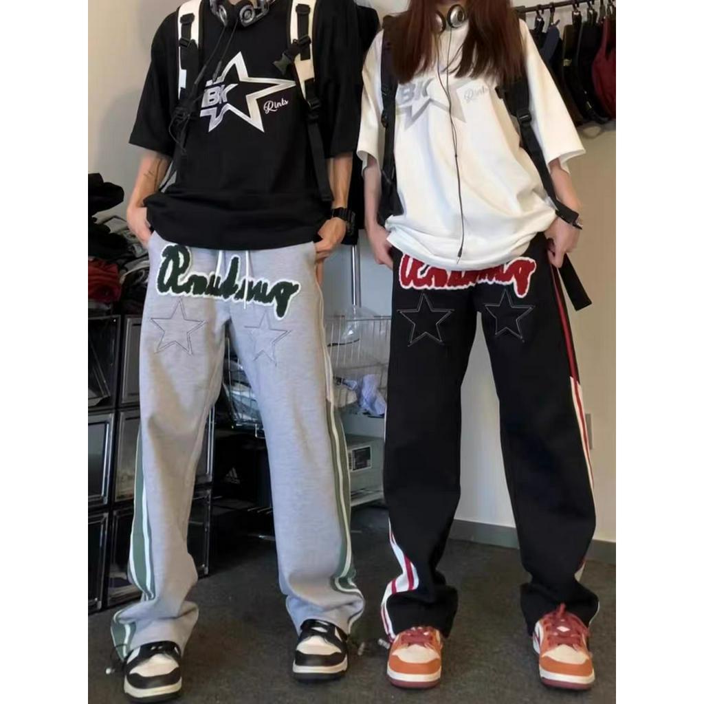 Quần Dài Dáng Rộng Phong Cách hip hop Đường Phố Thời Trang Cho Nam Và Nữ