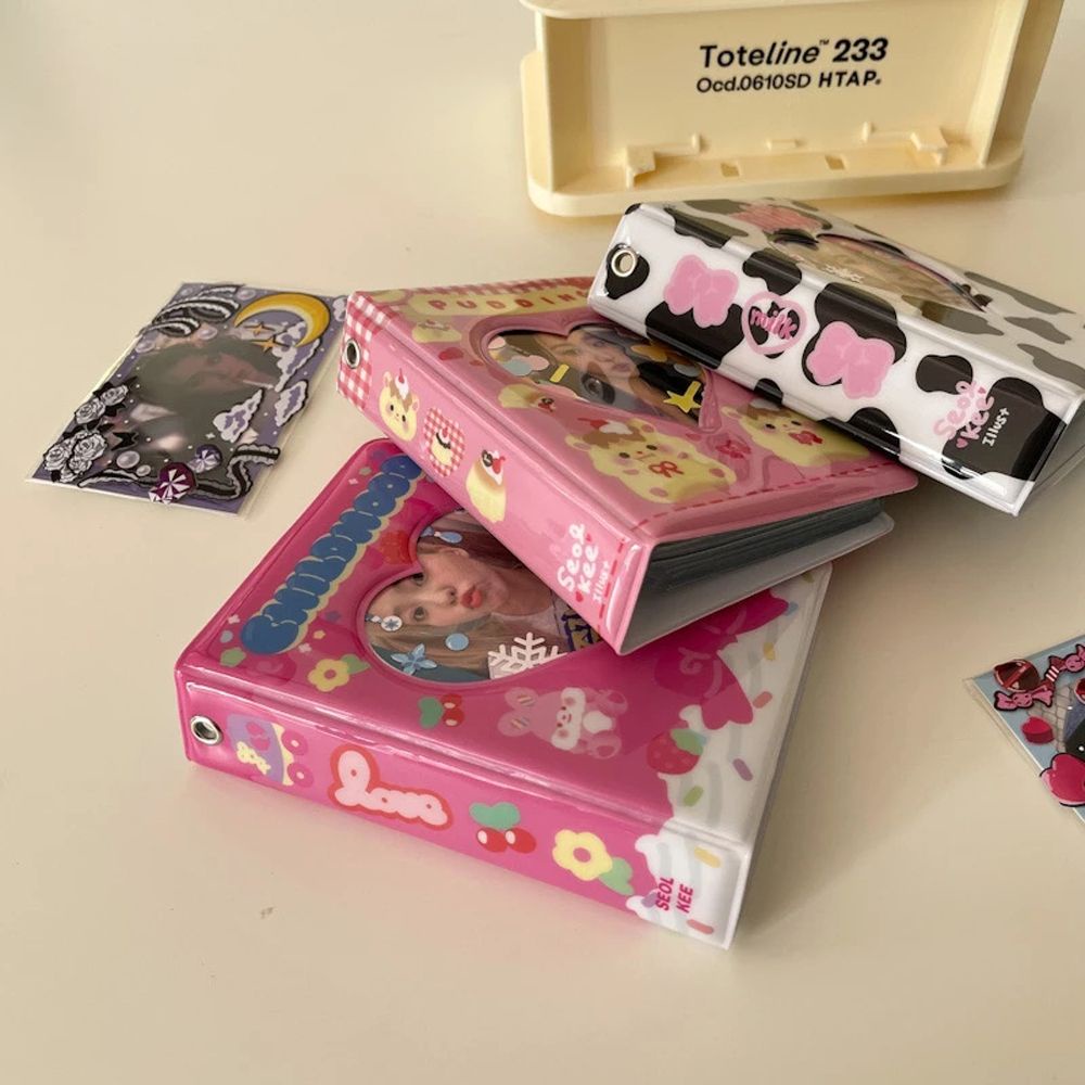 Giá đỡ ảnh/thẻ ID/thẻ ID hình gấu Kpop đáng yêu 3 inch