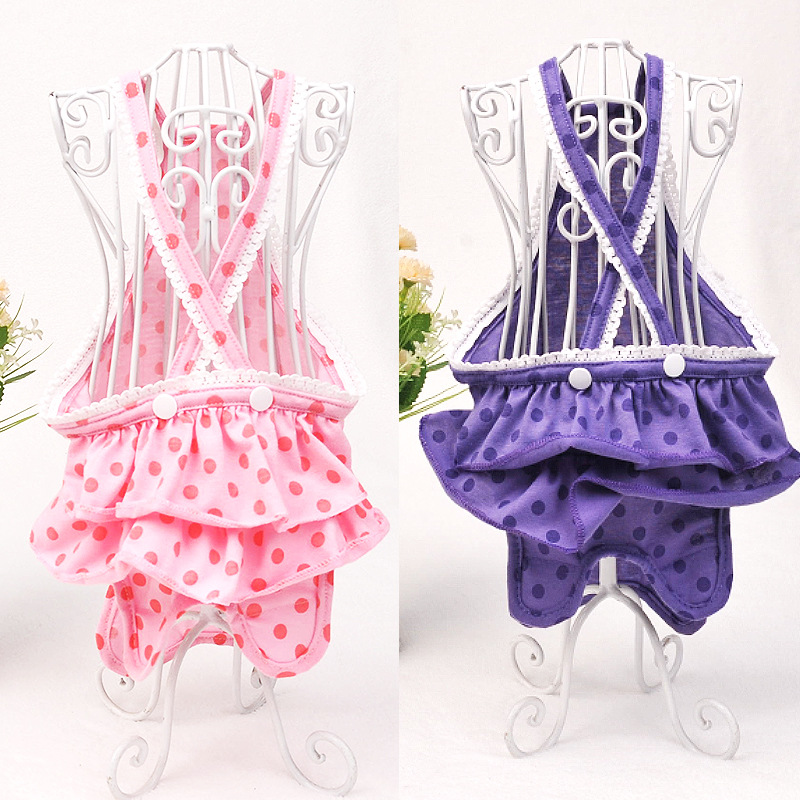 Quần Yếm Chấm Bi Xinh Xắn Cho Thú Cưng