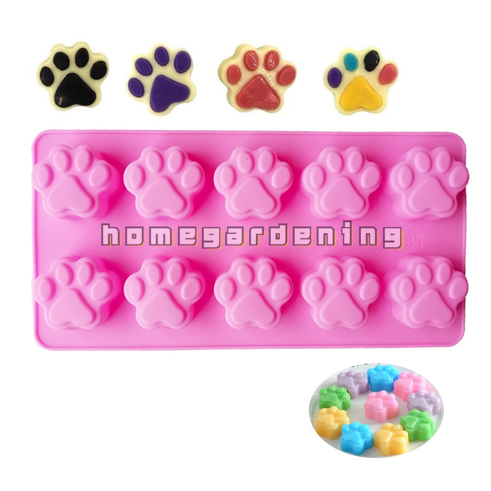 Khuôn Silicone Làm Bánh Hình Dấu Chân Chó Mèo Xinh Xắn