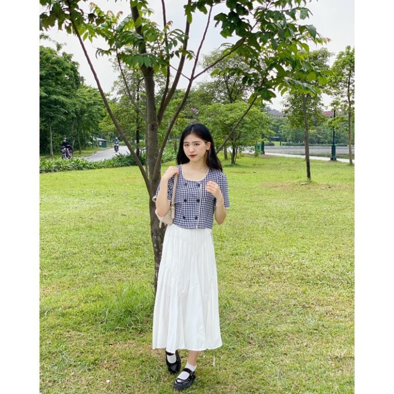 Sơ Mi kẻ cúc viền Ren Ulzzang 2021  [ẢNH THẬT]