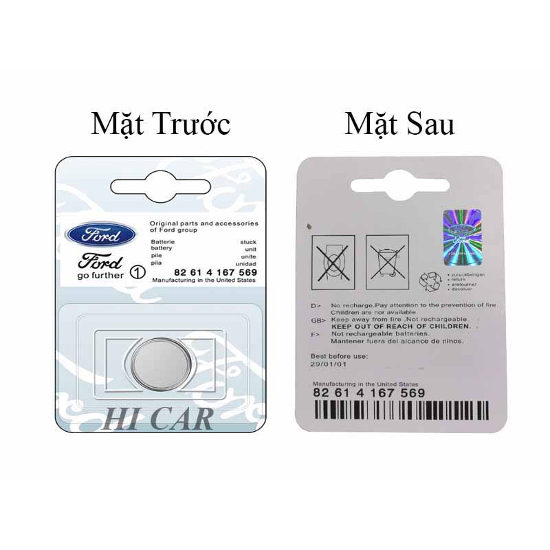 Pin chìa khóa ô tô Ford Ranger chính hãng Panasonic